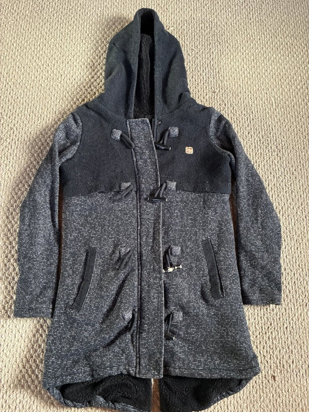 Ripcurl Penny Longline Jacket Women Size M Black Hooded Lined Longsleeve